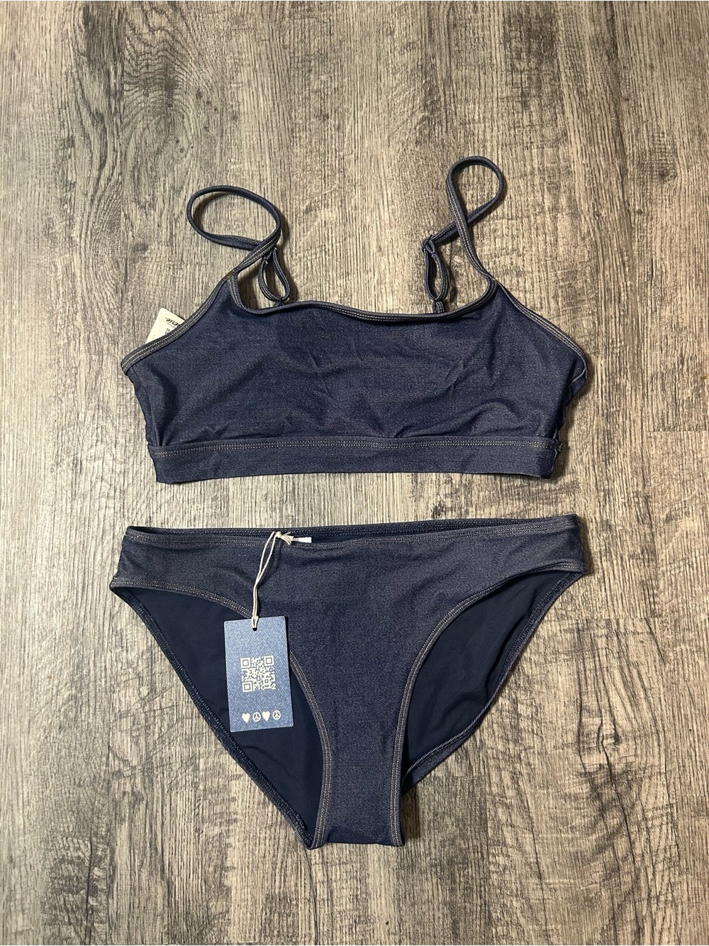 aerie “denim” Bikini Two-Piece Swim Set